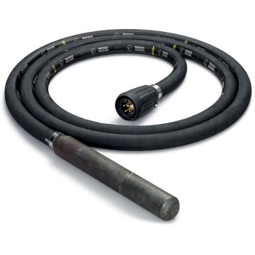 Vibrator de beton compatibil cu convertizor Wacker Neuson IRSEN 58/250 GV, cap vibrant 58 mm cu protectie de cauciuc, lungime furtun 0.8 m, frecventa 250 Hz, maner vibratii scazute