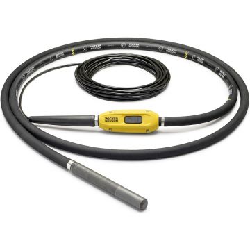 Vibrator pentru beton compatibil cu convertizor Wacker Neuson IE 38/42/5, cap vibrant 38 mm cu ranforsare metalica, lungime furtun 5 m, frecventa 200 Hz