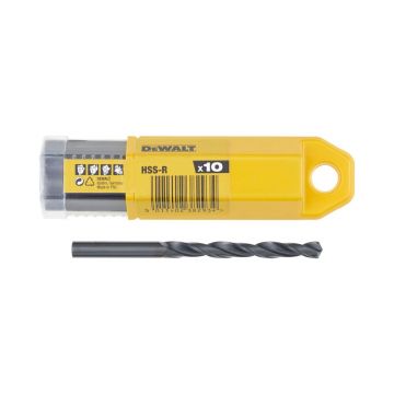 Set 10 burghie pentru metal DeWALT DT5172, tip HSS-R, DIN 338, 8x75x117 mm