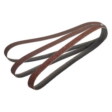 Set 3 benzi de slefuit Wolfcraft 1869000, pentru lemn si metale, Gr. A40, A80, A120, 13x457 mm