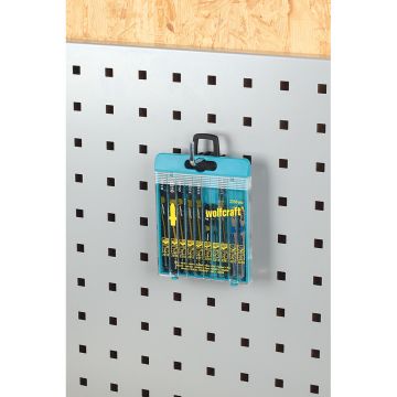 Set 5 buc carlige simple pentru peretele cu orificii 30 mm Wolfcraft 6091000