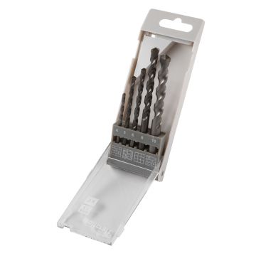 Set 5 burghie cu coada cilindrica, vidia (HM), pentru piatra, Wolfcraft 8450000, diametre 4-10 mm