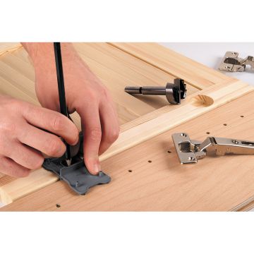 Set pentru realizarea gaurilor pentru balamale Wolfcraft 8728000, 35X90 mm, tija cilindrica 10 mm