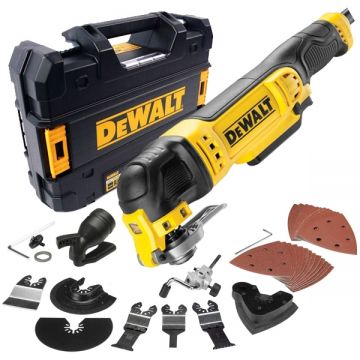 DeWalt  DWE315KT - Multicutter 300 W prindere rapida accesorii led iluminare turatie reglabila valiza speciala accesorii