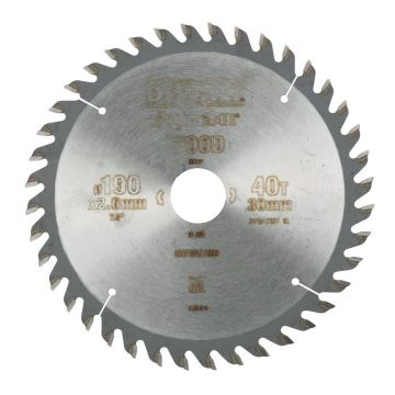 Disc Dewalt DT4064 pentru fierastrau circular, D 190x30x2.6 mm, 40 dinti, pentru taiere fina, seria Extreme