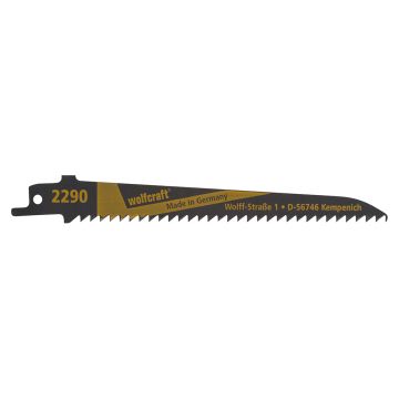 Set 2 panze fierastrau sabie Wolfcraft 2290000, lemn esenta moale, PVC, 150 mm