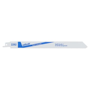 Set 2 panze fierastrau sabie Wolfcraft 2292000, pentru neferoase, aluminiu, tevi din fonta, 230 mm
