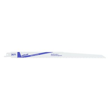 Set 2 panze fierastrau sabie Wolfcraft 2671000, pentru lemn cu cuie, MDF, material plastic, 300 mm