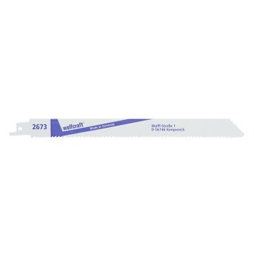 Set 2 panze fierastrau sabie Wolfcraft 2673000, pentru material plastic, lemn cu cuie, otel, 230 mm
