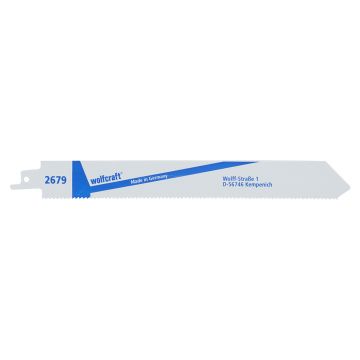Set 2 panze fierastrau sabie Wolfcraft 2679000, profile din metal, tevi, table, 220 mm