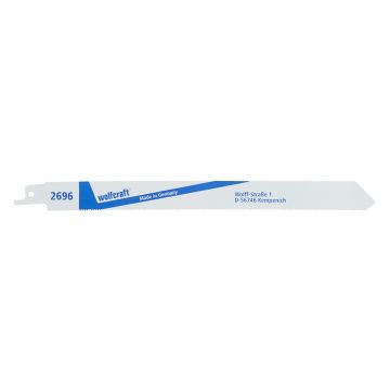 Set 2 panze fierastrau sabie Wolfcraft 2696000, pentru table, otel, tevi, 230 mm