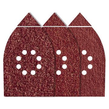 Set 6 foi abrazive autoadezive Wolfcraft 1760000, Gr. 80/ 120/ 240, perforate, 107x142 mmcu scai