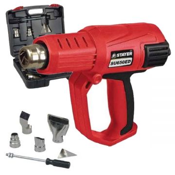 Stayer  SU 650 EDK - Suflanta cu aer cald 2000 W 50-650 grade C 250-500 l/min display digital valiza plastic