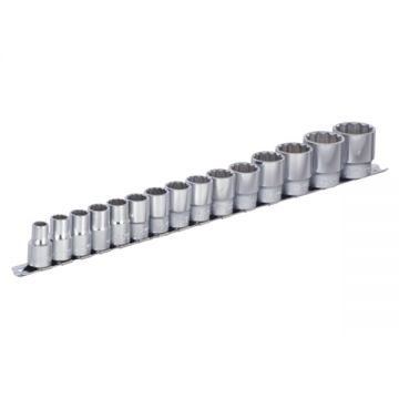 Unior  190H12P15 - Set capete chei tubulare 10-32  mm patrat 1/2 inch 15 bucati