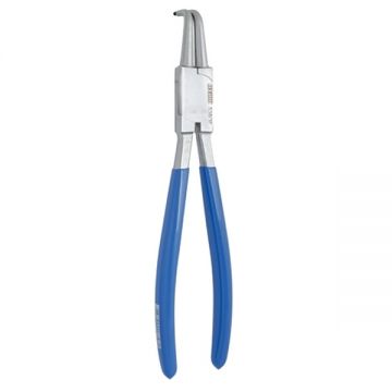 Unior  538/1P - Cleste pentru inele siguranta cu varf indoit 280 mm inele exterioare