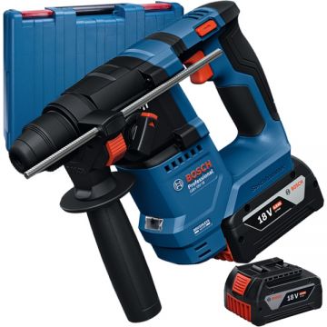 Bosch  GBH 18V-18 - Rotopercutor SDS-Plus cu 2 acumulatori Li-Ion 18 V 4 Ah 1.5 J valiza plastic