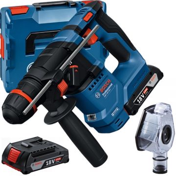 Bosch  GBH 18V-18 X ONECHUCK - Rotopercutor SDS-Plus cu 2 acumulatori Li-Ion 18 V 2 Ah 1.5 J valiza speciala accesorii