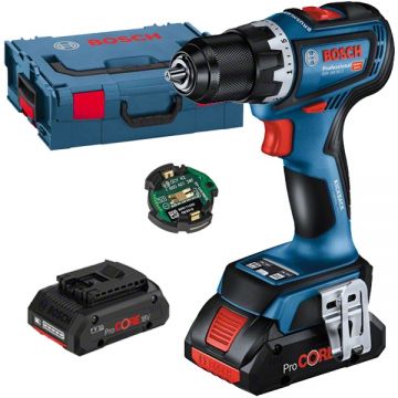 Bosch  GSR 18V-90 C - Masina de gaurit si insurubat cu 2 acumulatori Li-Ion 18 V 4 Ah 64 Nm motor fara perii valiza speciala accesorii