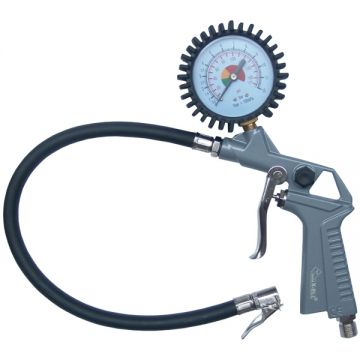 Evotools  630044 - Pistol de aer cu manometru cupla cu filet 1/4 inch 12 bar 400 mm