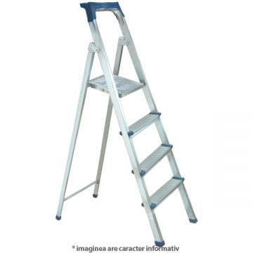 Evotools  647632 - Scara constructii dubla 2.74 m 125  kg 9  trepte tronson
