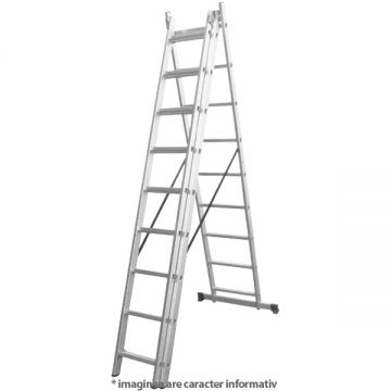 Evotools  647647 - Scara constructii universala 7.237 m 150  kg 11  trepte tronson