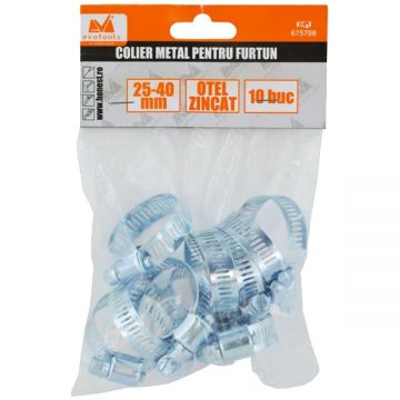 Evotools  675708 - Colier din otel zincat 25  mm 40  mm 10 bucati
