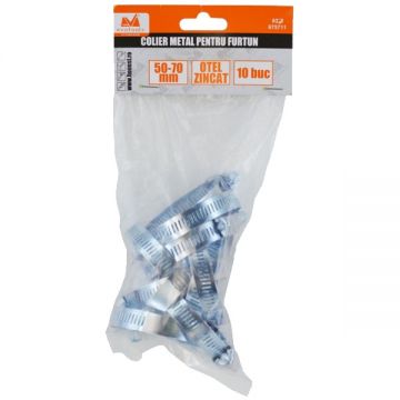 Evotools  675711 - Colier din otel zincat 50  mm 70  mm 10 bucati