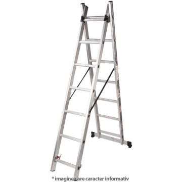 Evotools  677988 - Scara constructii culisanta 5.62 m 150  kg 11  trepte tronson
