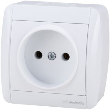 Evotools  678528 - Priza simpla 230 V pe tencuiala