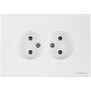 Evotools  678546 - Priza dubla 230 V sub tencuiala
