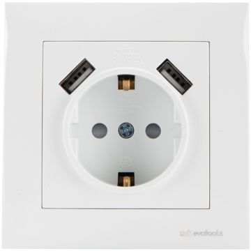 Evotools  678553 - Priza simpla 230 V sub tencuiala impamantare