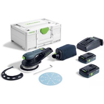 Festool  ETSC 2 150 40 I-Plus - Slefuitor cu excentric cu 2 acumulatori Li-Ion 18 V 4 Ah 150 mm valiza speciala