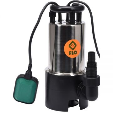 Flo  79792 - Pompa submersibila de drenaj apa murdara 1100 W 7 m 333.3 l/min carcasa inox flotor monofazata