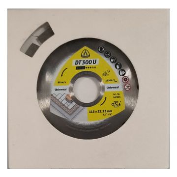 Klingspor  DT 300 U - Disc diamantat de taiere segmentat 115x22.2x1.6 mm taiere uscata