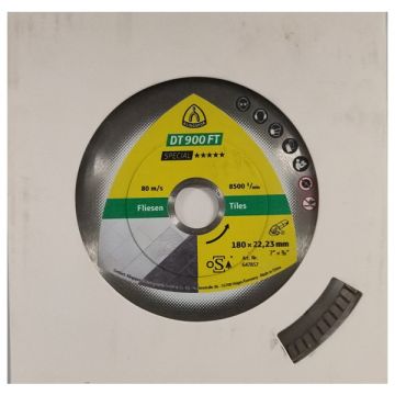 Klingspor  DT 900 FT - Disc diamantat de taiere continuu 180x22.2x2 mm taiere uscata