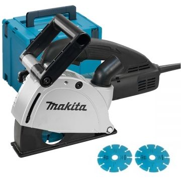Makita  SG1251J - RESIGILAT - Freza pentru caneluri beton 1400 W 125 mm pornire lina protectie suprasarcina valiza speciala accesorii