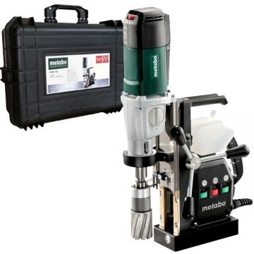 Metabo  MAG 50 - RESIGILAT - Masina de gaurit cu talpa magnetica 1200 W 80 mm 90 Nm 12250 N Weldon 19 mm protectie repornire led iluminare rezervor lichid racire valiza plastic