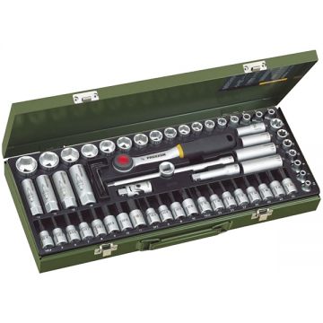 Proxxon  23112 - Set capete chei tubulare 6-24  mm patrat 3/8 inch 65 bucati
