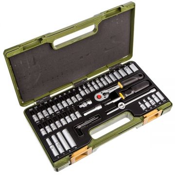 Proxxon  23280 - Set capete chei tubulare mixte  mm patrat 1/4 inch 50 bucati
