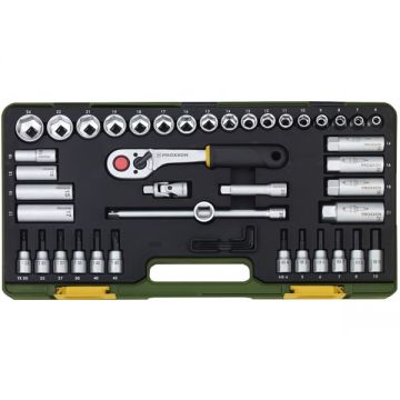Proxxon  23282 - Set capete chei tubulare -  mm patrat 3/8 inch 47 bucati