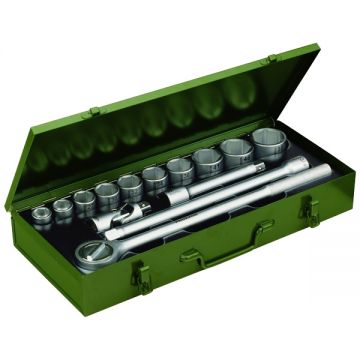 Proxxon  23300 - Set capete chei tubulare 22-50  mm patrat 3/4 inch 14 bucati