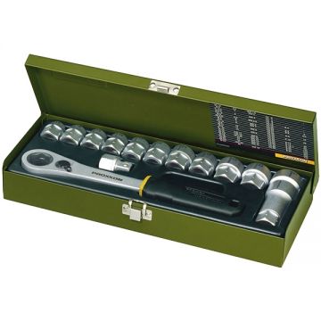 Proxxon  23604 - Set capete chei tubulare 13-27  mm patrat 1/2 inch 14 bucati