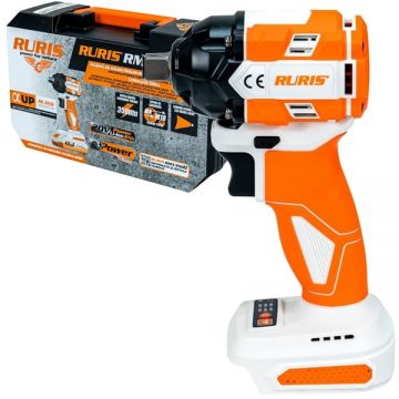 Ruris  RMX3500 - Masina de insurubat cu impact fara acumulatori si incarcator Li-Ion 20 V - Ah patrat 1/2 inch 350 Nm M8-M18 valiza plastic