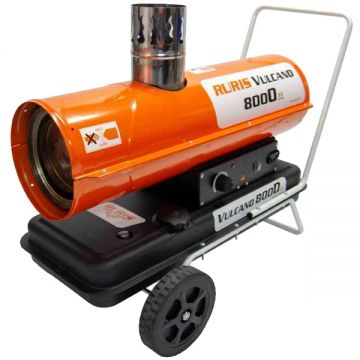 Ruris  Vulcano 8000 - Tun de caldura pe motorina 20 kW 600 m3/h 24 l ardere indirecta monofazat