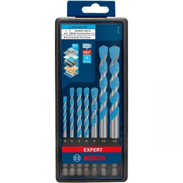 Bosch  EXPERT HEX-9 Multi Construction - Set burghie universale 4-12  mm tija hexagonala 7 bucati
