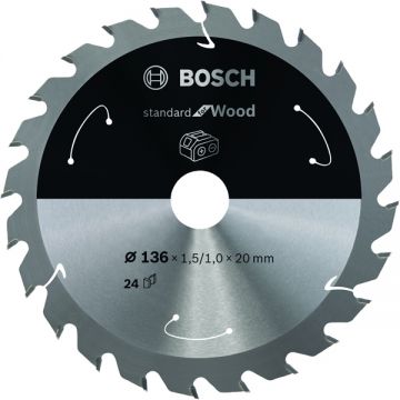 Bosch  Standard for Wood - Panza fierastrau circular lemn 136x20x1.5 mm 24 dinti