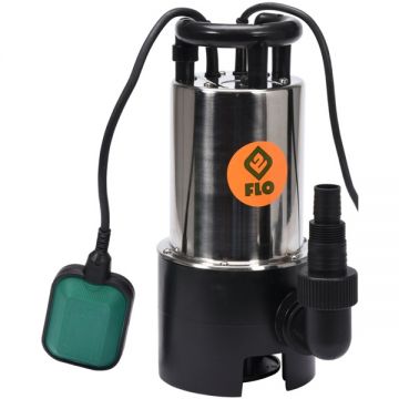 Flo  79790 - Pompa submersibila de drenaj apa murdara 750 W 7 m 233 l/min carcasa inox flotor monofazata