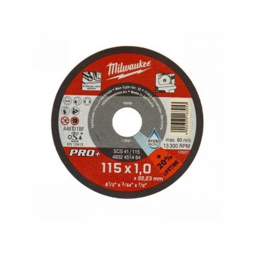 MILWAUKEE Disc de tăiat pentru metal 115 x 1,0 x 22,2 mm inox drept SC41 PRO+