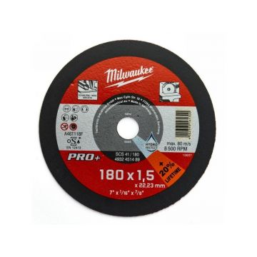 MILWAUKEE Disc de tăiat pentru metal 180 x 1,5 x 22,2 mm inox drept SC41 PRO+