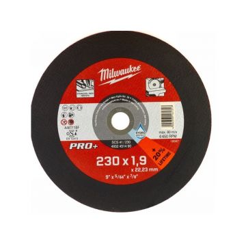 MILWAUKEE Disc de tăiat pentru metal 230 x 1,9 x 22,2 mm inox drept SC41 PRO+